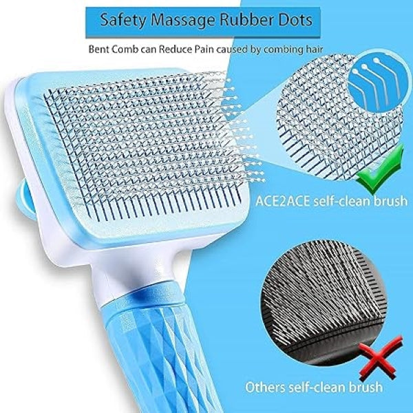 ACE2ACE Dog Brush, Cat Brush, Pet Brush, Hair Remover