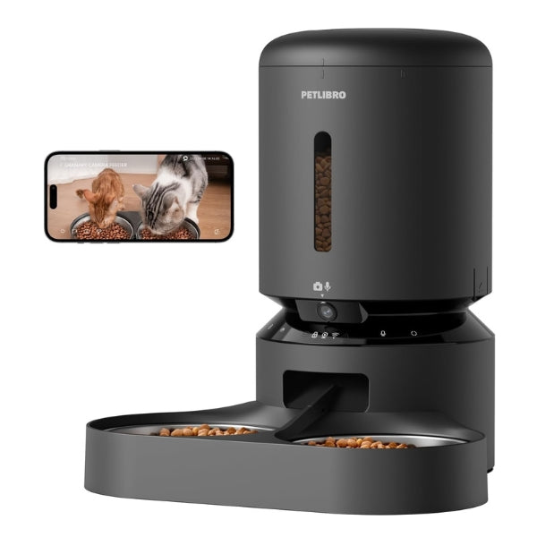 PETLIBRO 5L Automatic Cat Feeder 2 Bowls with 1080P Camera