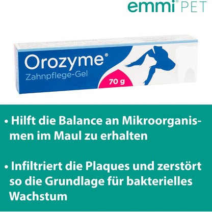 Emmi-pet 1 x Orozyme Dental Care Gel for Dogs and Cats with Self-Cleaning Function I Toothpaste