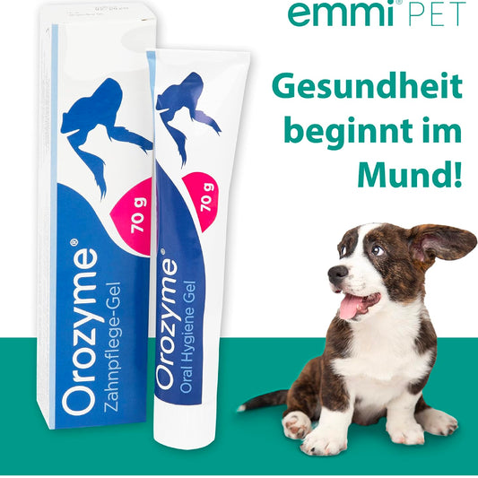 Emmi-pet 1 x Orozyme Dental Care Gel for Dogs and Cats with Self-Cleaning Function I Toothpaste