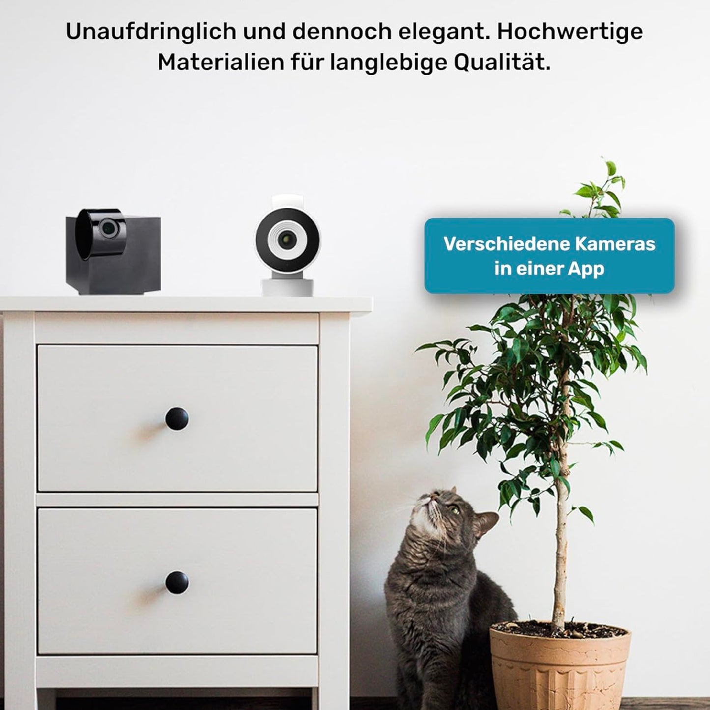 PetTec CCTV Camera Full HD 360° WiFi Night Vision Automatic Noise Detection