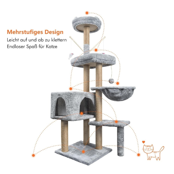 HOMIDEC Cat Scratching Post, 145 cm, Cat Tree