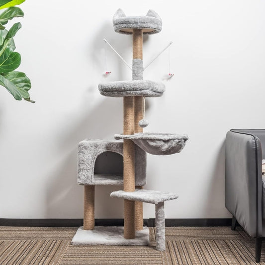 HOMIDEC Cat Scratching Post, 145 cm, Cat Tree