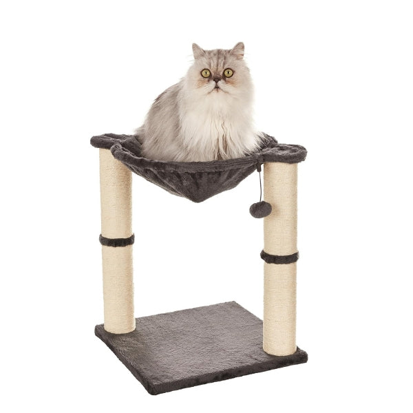 Basics Cat Scratching Post with House, Hammock, Bed and Scratching Post