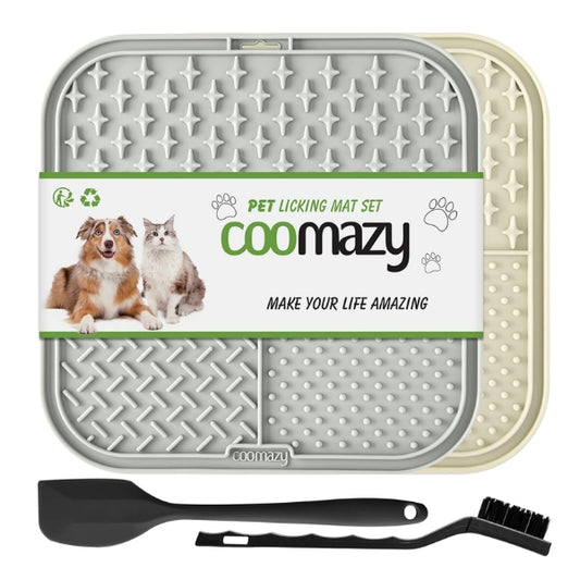 Coomazy Dog Lick Mat, Pack of 2 Lick Mat Dog with Black Spatula