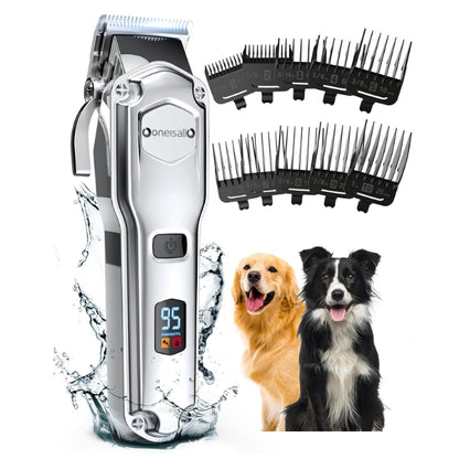 Oneisall Quiet Dog Clipper for Dense Fur, IPX7 Waterproof Clippers for Dog/Cat