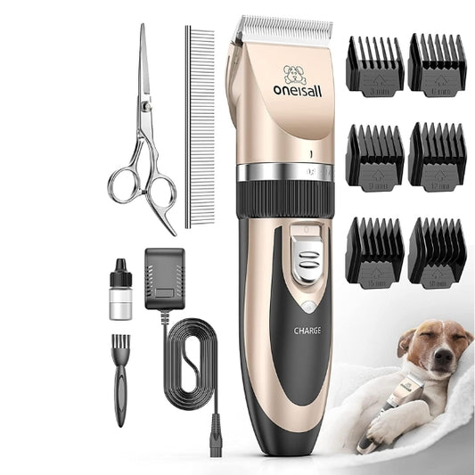 Oneisall Quiet Dog Clipper Professional Clipper Dog Cat Pet Hair Clipper Electric Dog