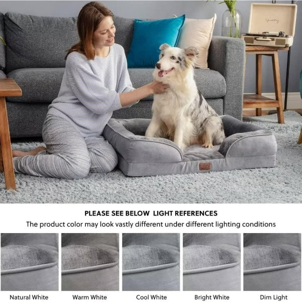 BEDSURE Orthopaedic Dog Bed, Ergonomic Dog Sofa, 89 x 63 cm