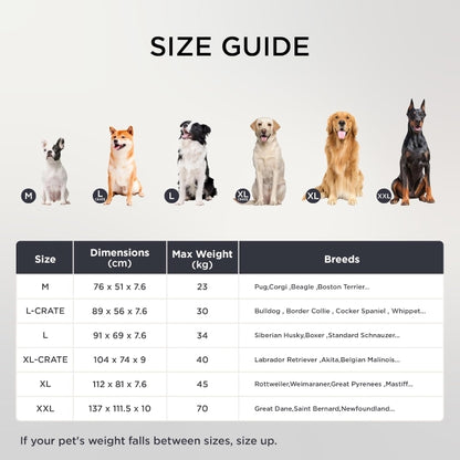 Bedsure Dog Cushion, Egg-shaped Crate Foam for Small, Medium and Large Dogs