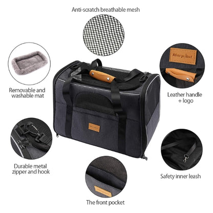 Morpilot Foldable Pet Dog and Cat Carrier Bag, Oxford Fabric Transport bag