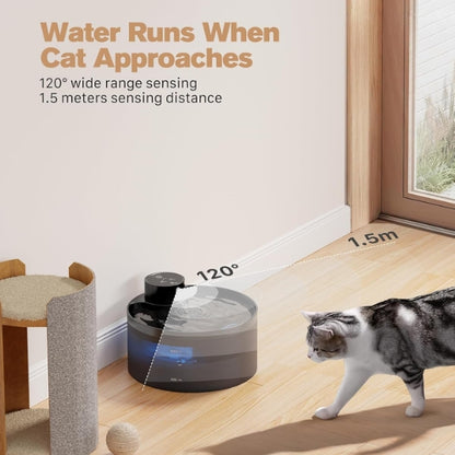 Wireless Cat Fountain: 3.2 L Drinking Fountain for Cats