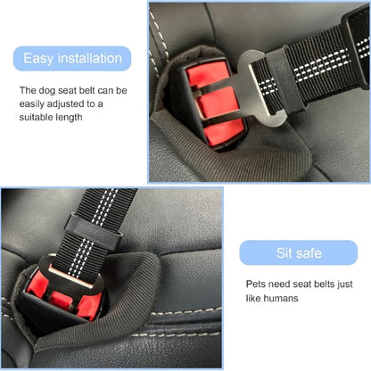 Nutabevr Pack of 2 Dog Belt for Car, Length Adjustable Dog Seat Belt