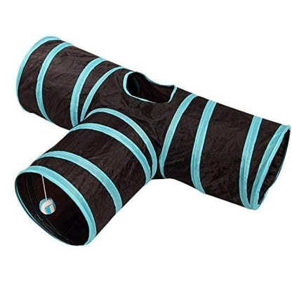 Fhodigogo Cat Toy Cat Tunnel, Cat Toy Dog Toy Play Tunnel 3-Way Pet