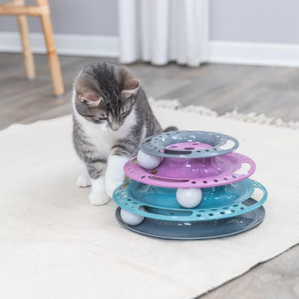 Trixie Cat Circle Tower Catch The Balls, Plastic