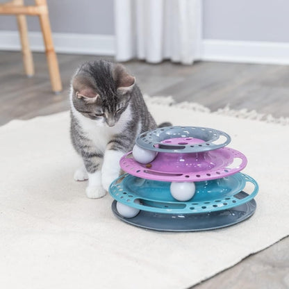 Trixie Cat Circle Tower Catch The Balls, Plastic