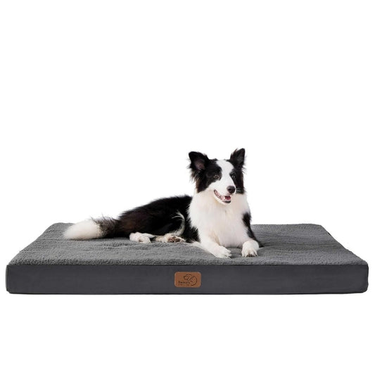 Bedsure Dog Cushion, Egg-shaped Crate Foam for Small, Medium and Large Dogs