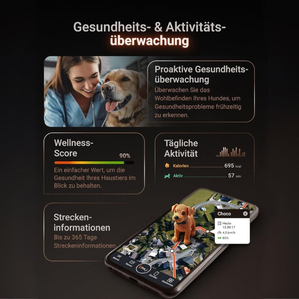 PAJ GPS Tracker for dogs - 4G - walking alarms