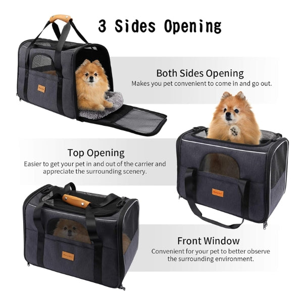 Morpilot Foldable Pet Dog and Cat Carrier Bag, Oxford Fabric Transport bag