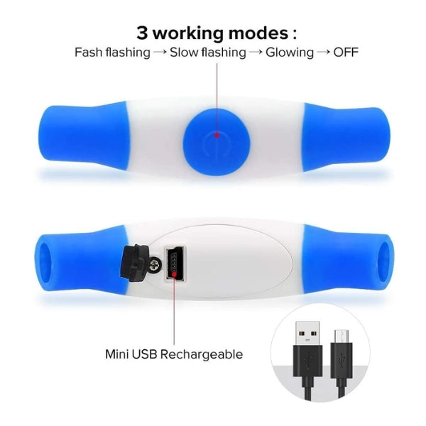 SerDa-Run Luminous Dog Collar, Rechargeable LED Collar for Dogs, Light Strip