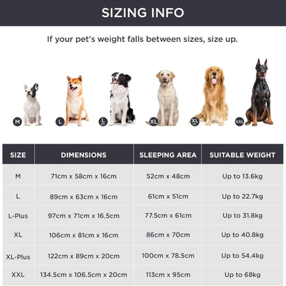 BEDSURE Orthopaedic Dog Bed, Ergonomic Dog Sofa, 89 x 63 cm