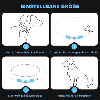 SerDa-Run Luminous Dog Collar, Rechargeable LED Collar for Dogs, Light Strip