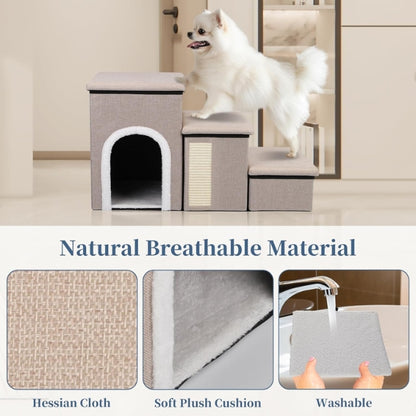 Foldable Dog Stairs for Couch and Bed, 75 L x 35 W x 43 H cm, Pet Stairs for Small/Older/Large Dogs