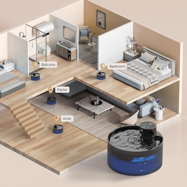 Wireless Cat Fountain: 3.2 L Drinking Fountain for Cats