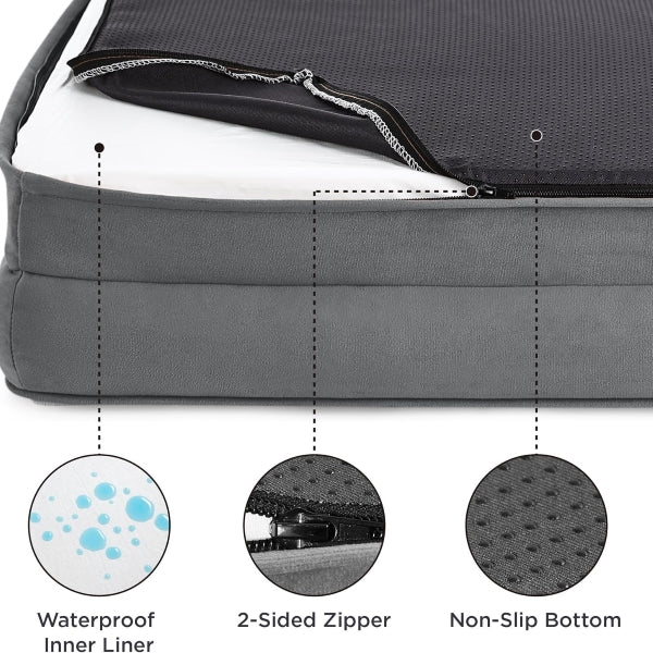 BEDSURE Orthopaedic Dog Bed, Ergonomic Dog Sofa, 89 x 63 cm