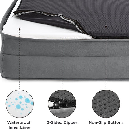 BEDSURE Orthopaedic Dog Bed, Ergonomic Dog Sofa, 89 x 63 cm