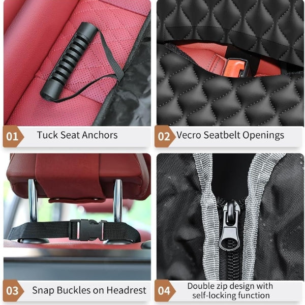 KYG Dog Blanket Car Rear Seat Cover Dog Back Seat Side Protection