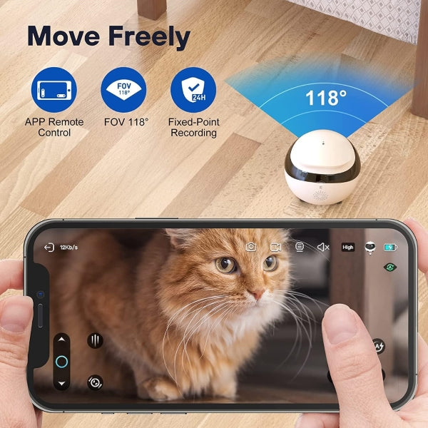 Enabot EBO SE Pet Cameras with EBO ROLA-PET App