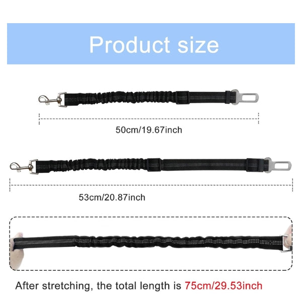 Nutabevr Pack of 2 Dog Belt for Car, Length Adjustable Dog Seat Belt