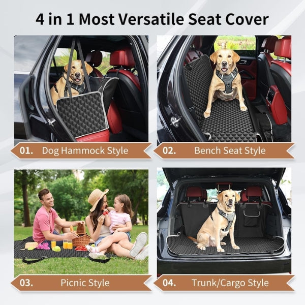 KYG Dog Blanket Car Rear Seat Cover Dog Back Seat Side Protection