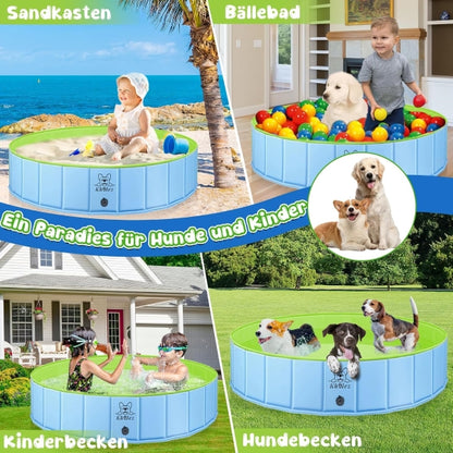 KHOLEZ Dog Pool, 120 x 30 cm Dog Bath for Large Small Dogs