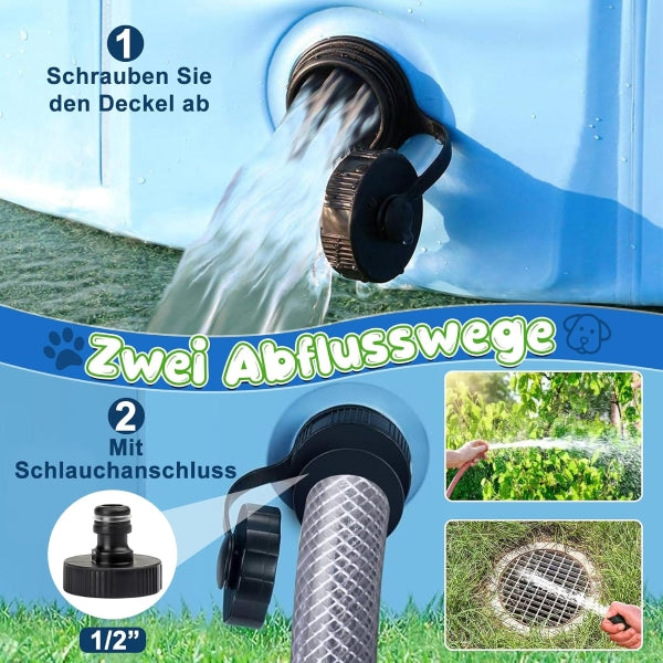 KHOLEZ Dog Pool, 120 x 30 cm Dog Bath for Large Small Dogs